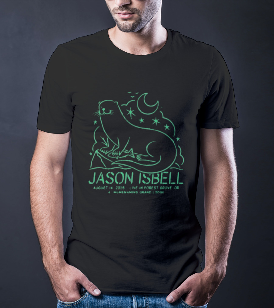 Jason Isbell Live In Forest Grove OR August 14 2026 Grand Lodge Concert Otter And Stars T-Shirt