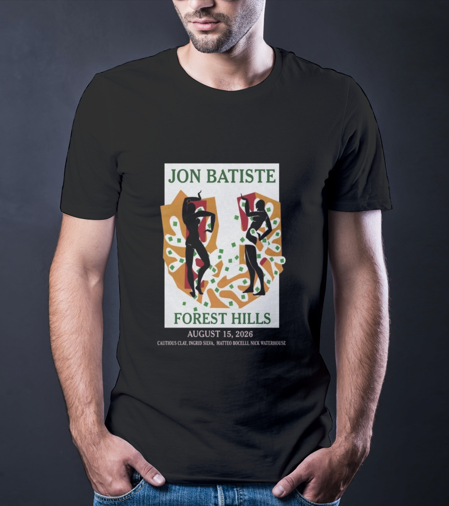 Jon Batiste Forest Hills August 15 2026 Cautious Clay Ingrid Silva Matteo Bocelli Nick Waterhouse T-Shirt