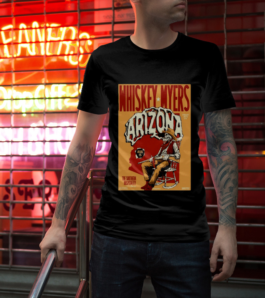 Whiskey Myers Arizona Aug 15 The Southern Hospitality Tour Phoenix 2026 T-Shirt