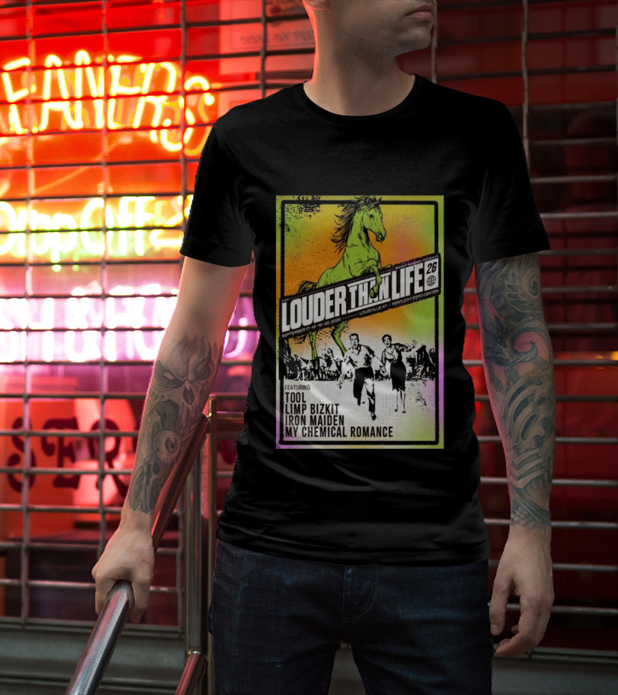 Louder Than Life 2026 Louisville KY Featuring Tool Limp Bizkit Iron Maiden My Chemical Romance T-Shirt