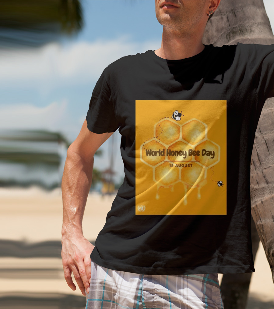 World Honey Bee Day 15 August Honeycomb T-Shirt