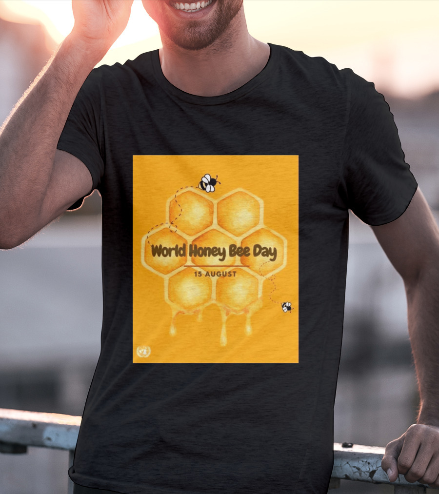 World Honey Bee Day 15 August Honeycomb T-Shirt
