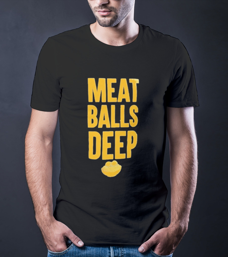 Meat Balls Deep Pasta Bowl Yellow T-Shirt