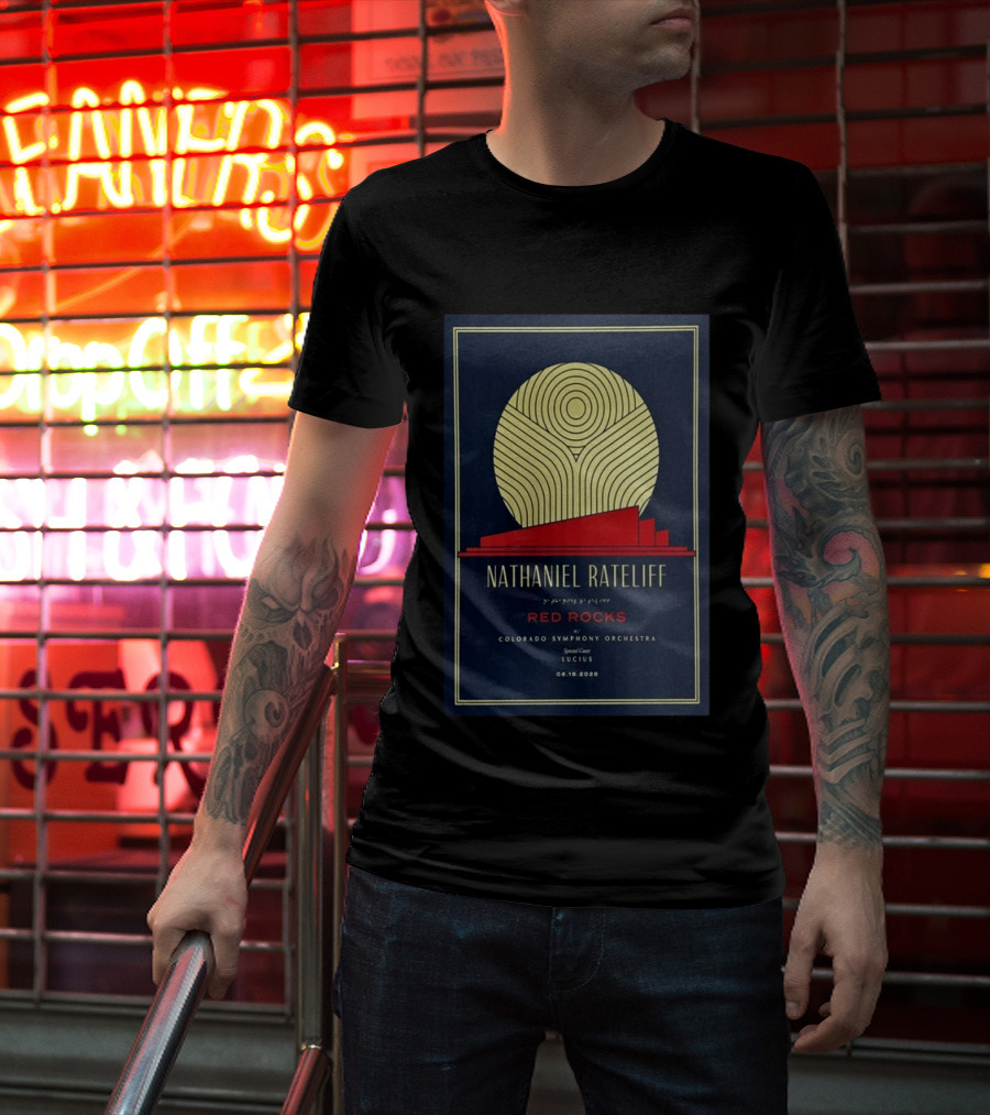 Nathaniel Rateliff Red Rocks Colorado Symphony Orchestra Special Guest Lucius 08.18.2026 T-Shirt
