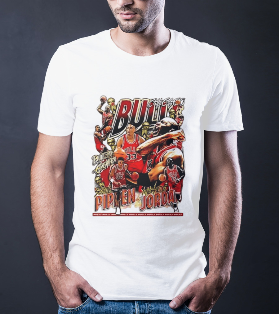 Chicago Bull Machael Jordan X Scotie Pippen Build For Greatness T-Shirt