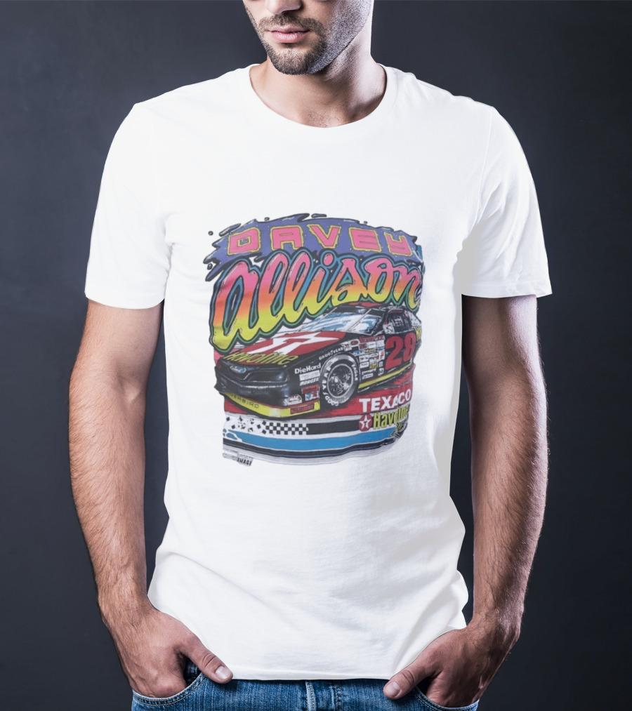 Davey Allison 28 Texaco Havoline Racing Ford Thunderbird T-Shirt