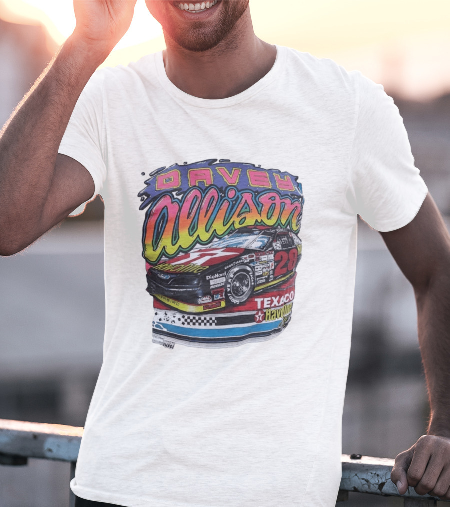 Davey Allison 28 Texaco Havoline Racing Ford Thunderbird T-Shirt