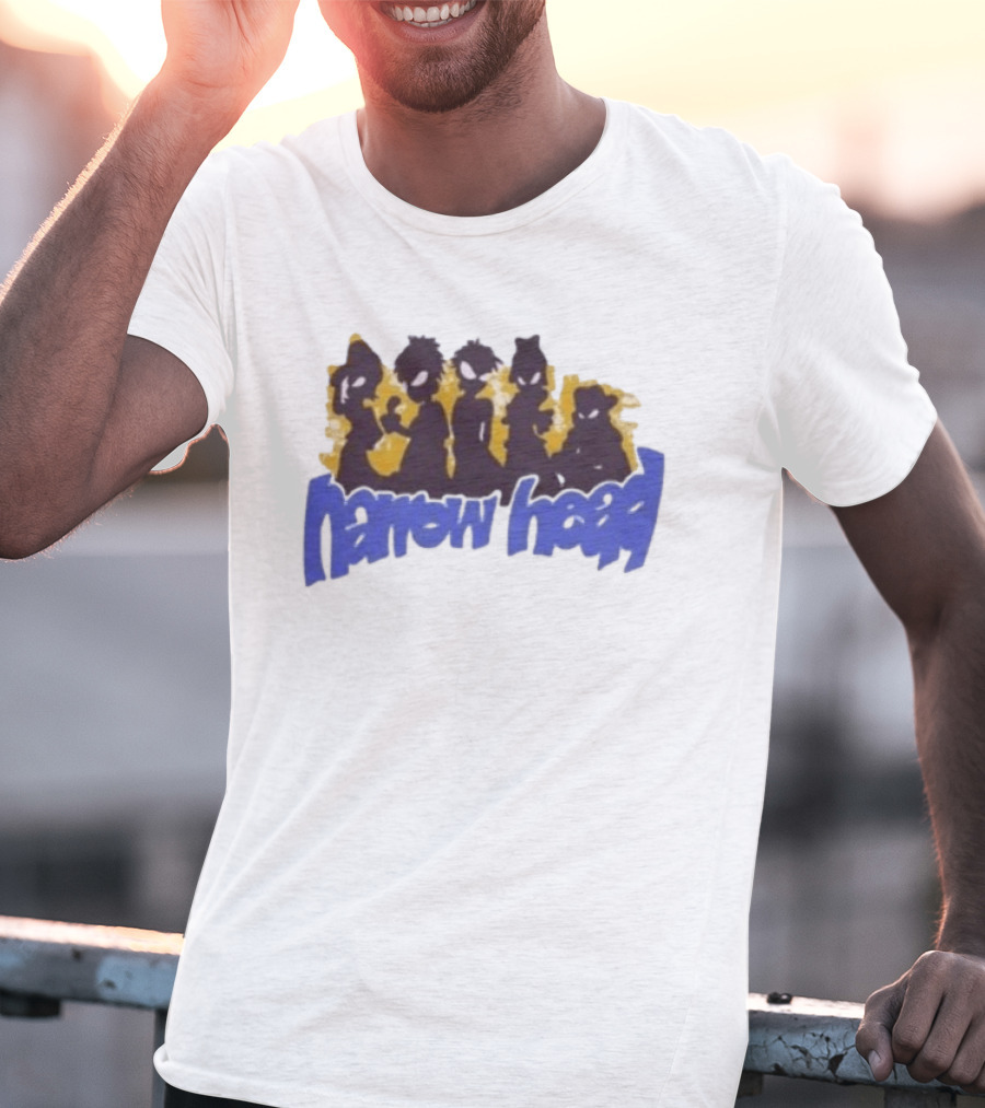 Narrow Head Silhouette Alien Characters T-Shirt