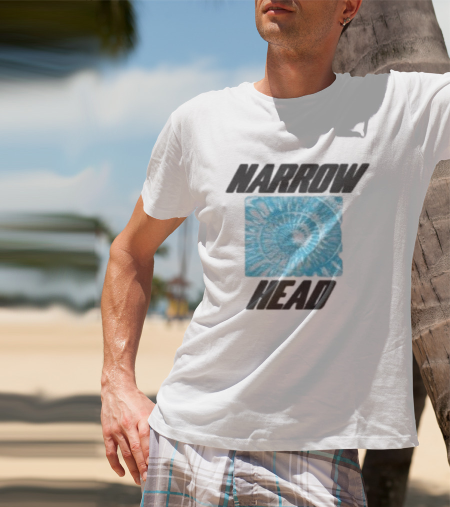 Narrow Head Blue Spiral Shell Tie Dye T-Shirt