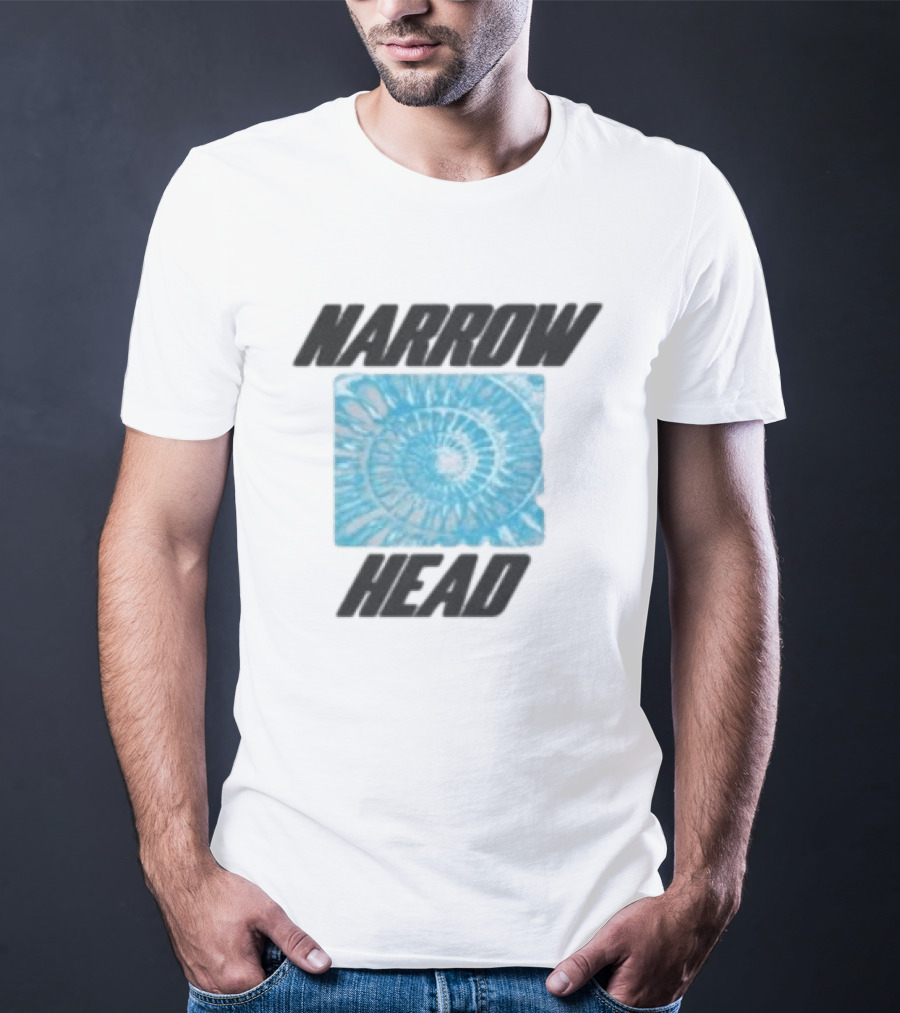 Narrow Head Blue Spiral Shell Tie Dye T-Shirt