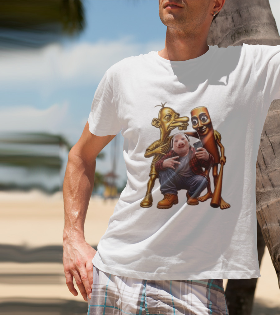Neegy John Pork Tung Tung Tung Sahur Meme Characters T-Shirt
