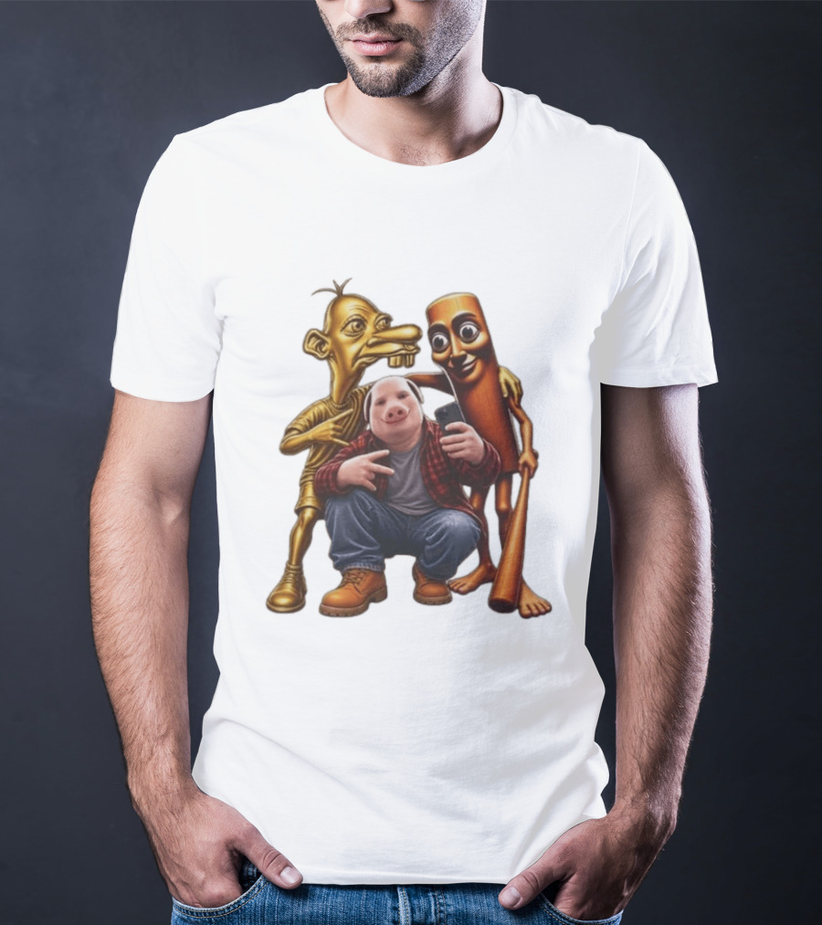 Neegy John Pork Tung Tung Tung Sahur Meme Characters T-Shirt