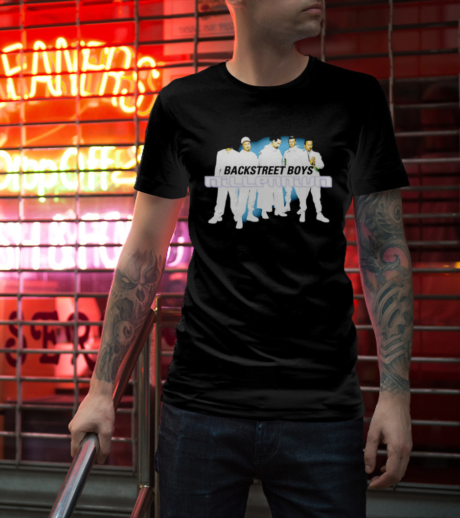 Backstreet Boys Millennium 90s Pop Boy Band Iconic Album Cover T-Shirt