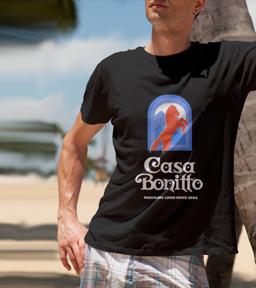 Casa Bonitto Wrecking Lines Since 2024 Denver Broncos Horse T-Shirt