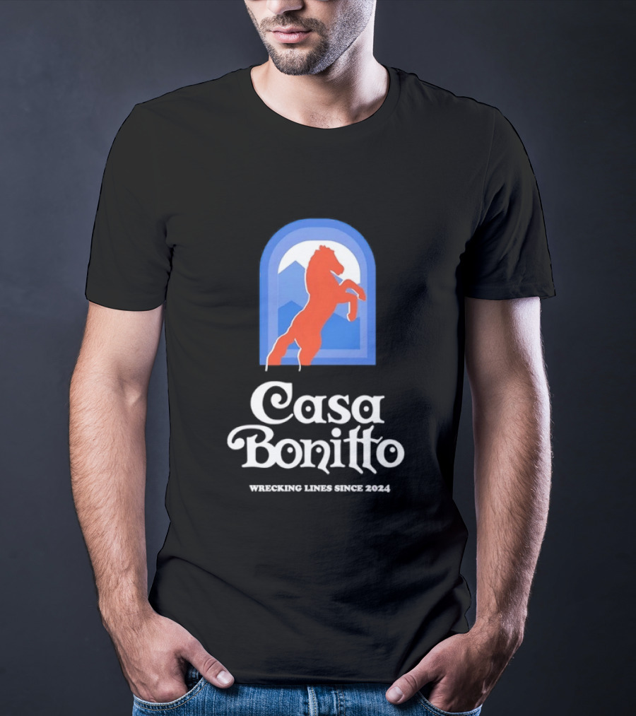 Casa Bonitto Wrecking Lines Since 2024 Denver Broncos Horse T-Shirt