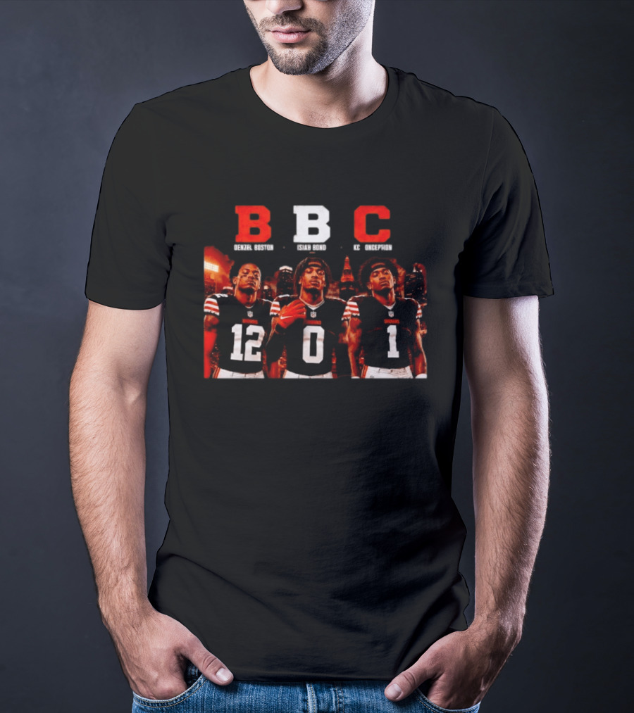 BBC Trio Denzel Boston Isiah Bond KC Conception Cleveland Browns T-Shirt