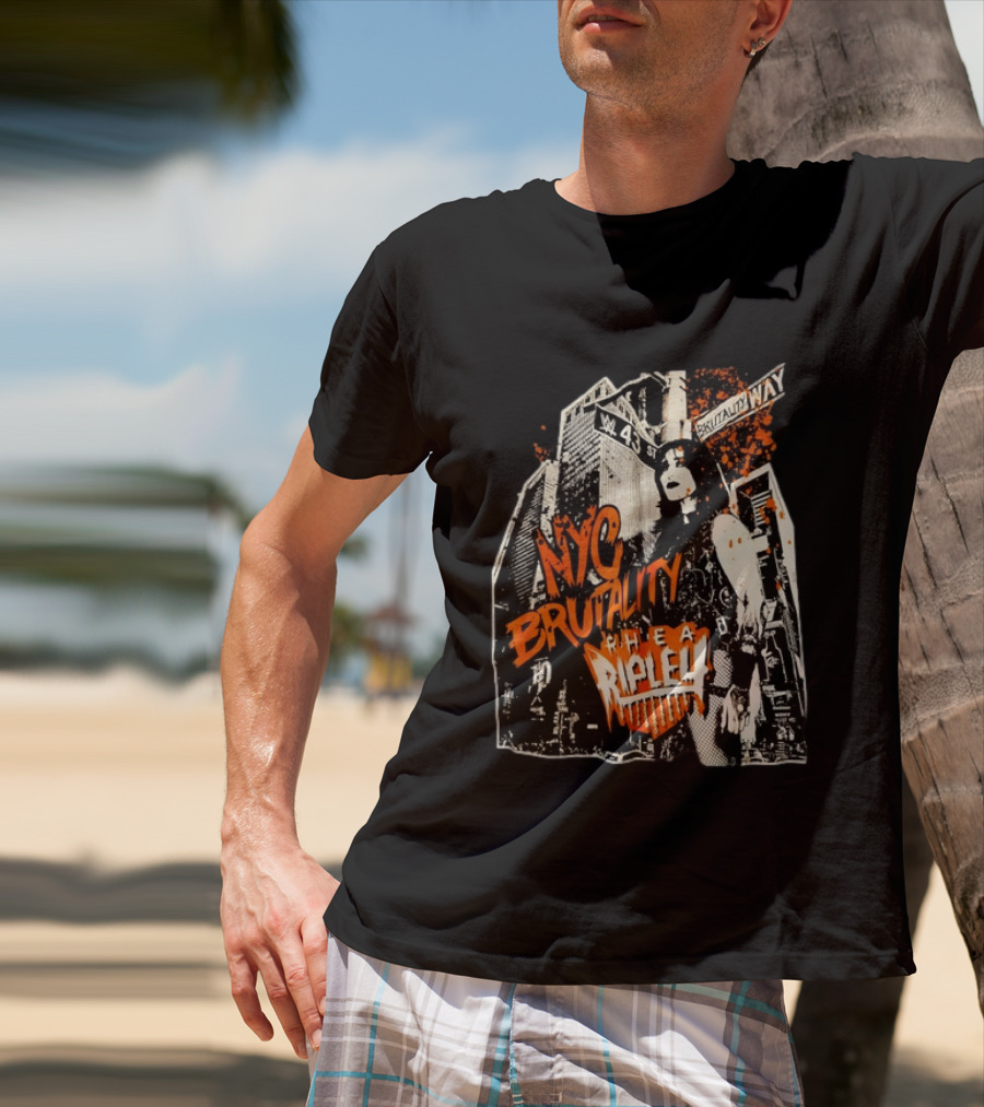 NYC Brutality Rhea Ripley WWE Wrestling W 43 Street T-Shirt