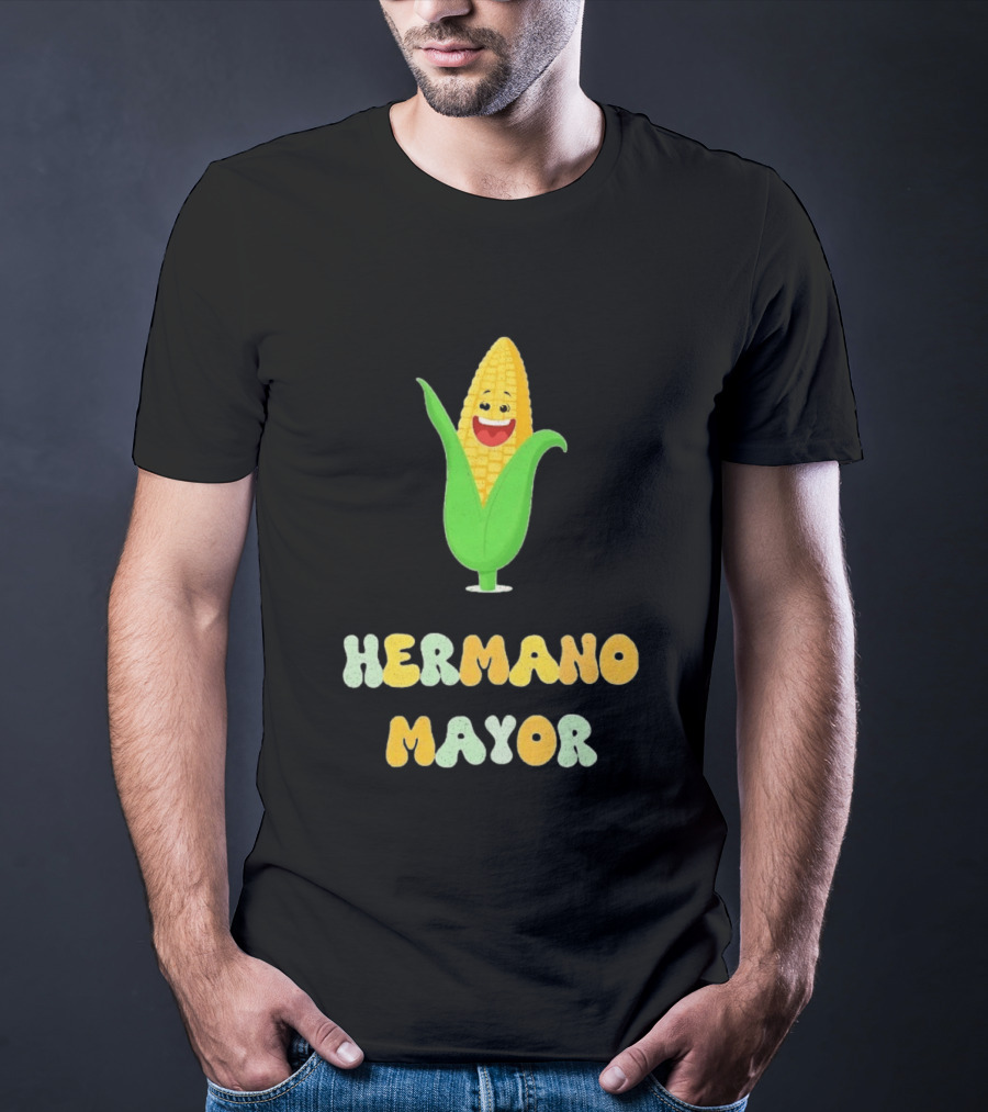 Hermano Mayor Corn With Smiling Vegetable Face T-Shirt