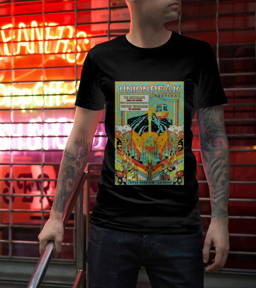 Union Peak Festival 2026 Copper Mountain Colorado Aug 28 30 Featuring The Revivalists Turbo Tweed Troubadours The Disco Biscuits T-Shirt