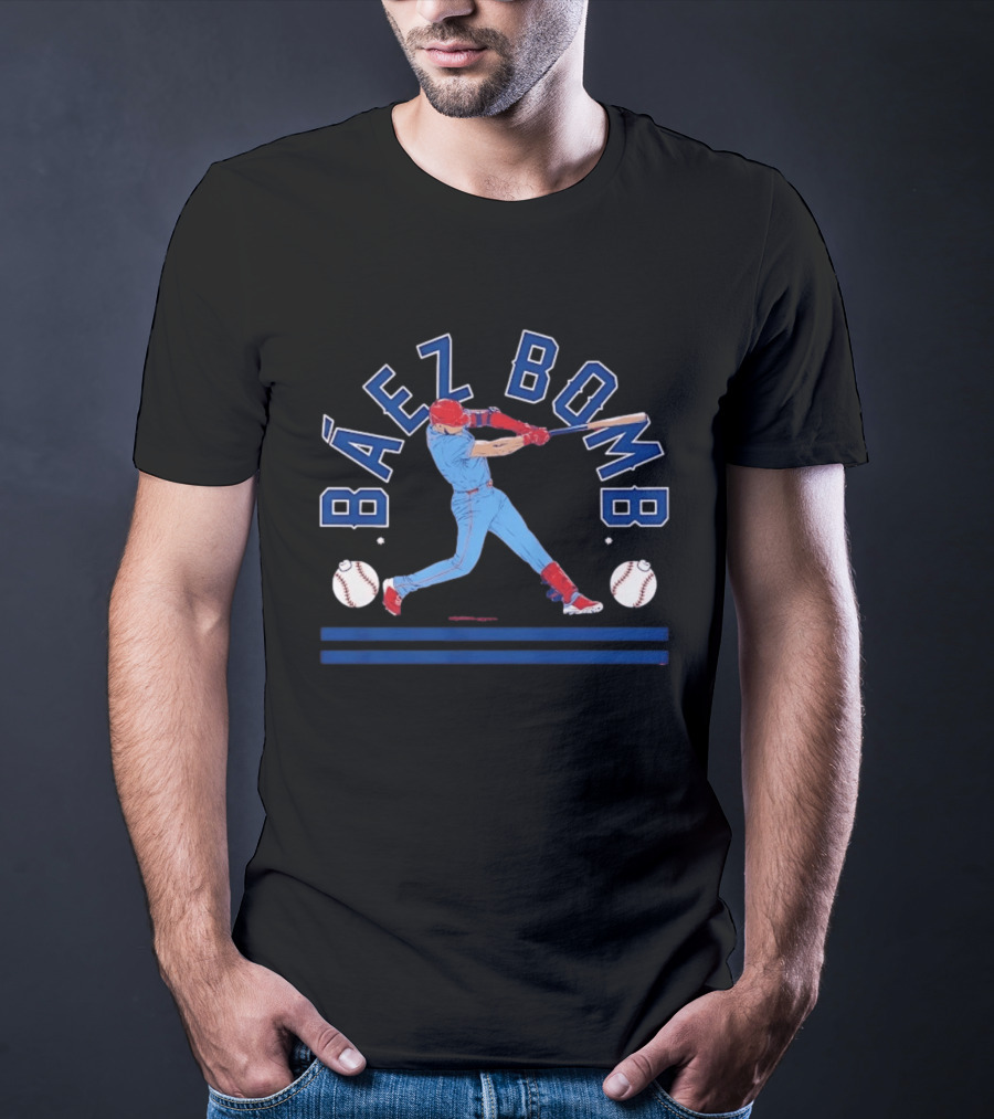 Javier Baez Baez Bomb MLB Baseball Chicago Cubs Batter T-Shirt