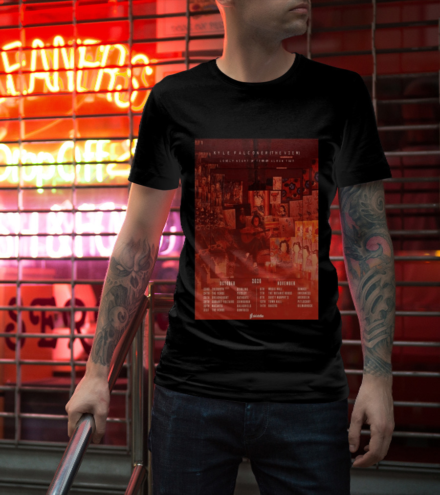 Kyle Falconer The View Lovely Night Of Terror Album Tour 2026 October November Scotland Dates T-Shirt