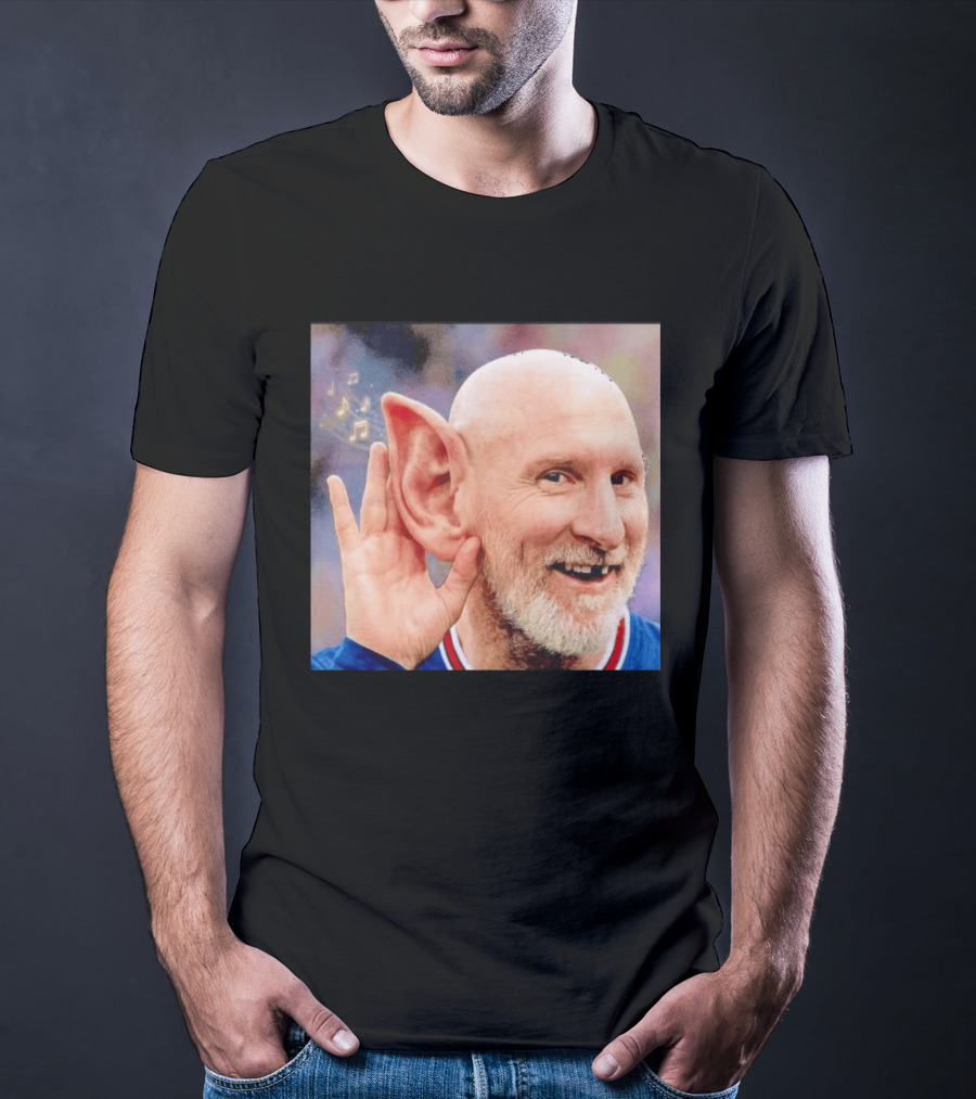 Lionel Messi Elf Meme Pessi Big Ear Music Notes Bald Man T-Shirt