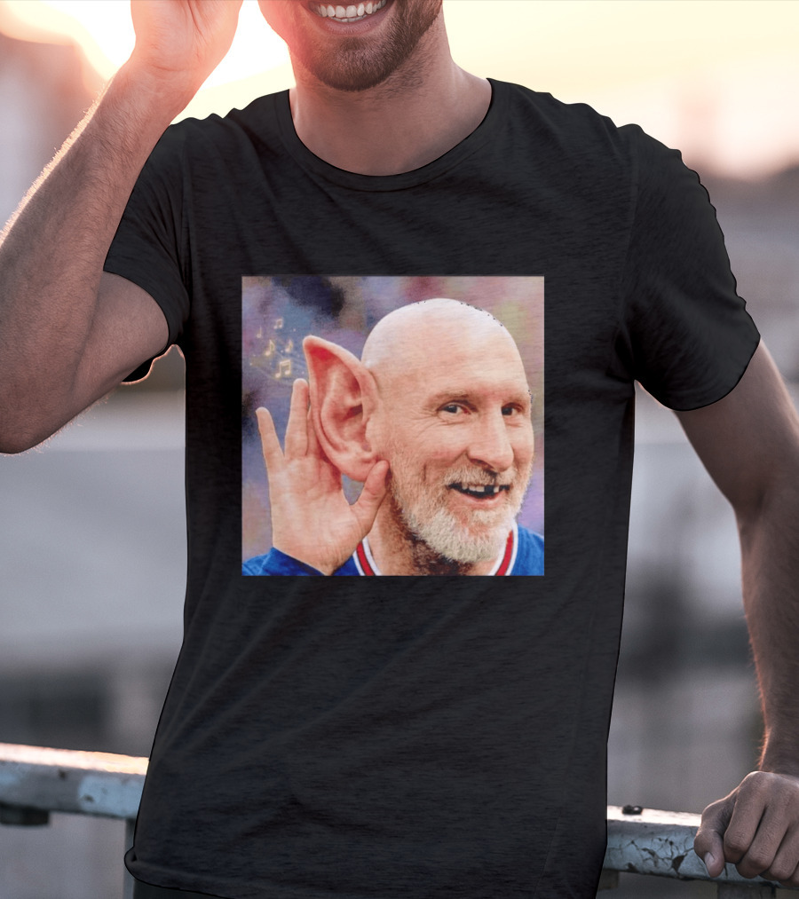 Lionel Messi Elf Meme Pessi Big Ear Music Notes Bald Man T-Shirt