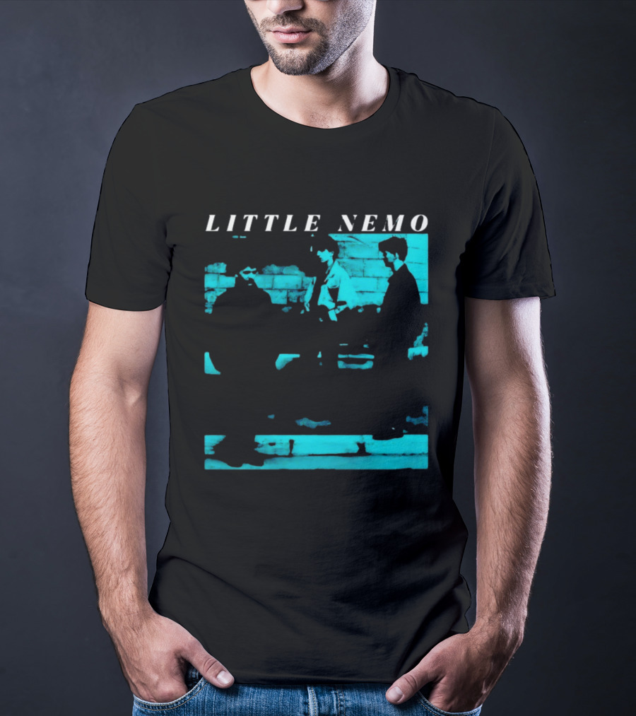 Little Nemo Post Punk Alternative Rock Band Aqua Blue Distressed T-Shirt