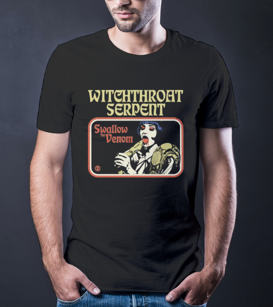 Witchthroat Serpent Swallow The Venom Doom Metal Psychedelic T-Shirt