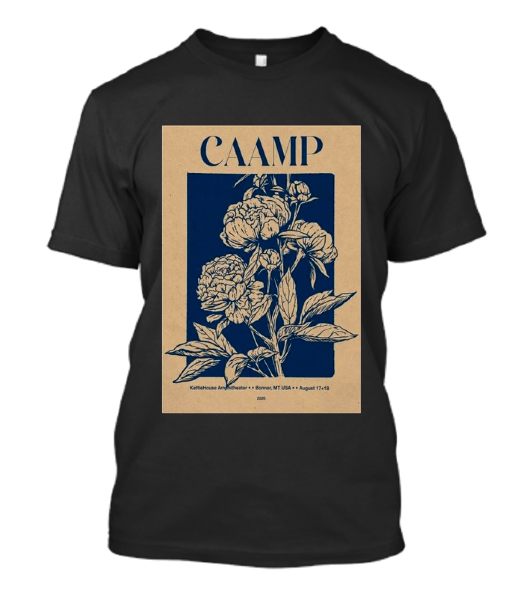 CAAMP KettleHouse Amphitheater Bonner MT August 17+18 2026 Floral T-Shirt