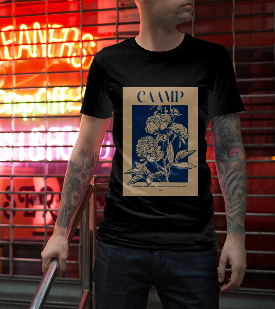 CAAMP KettleHouse Amphitheater Bonner MT August 17+18 2026 Floral T-Shirt