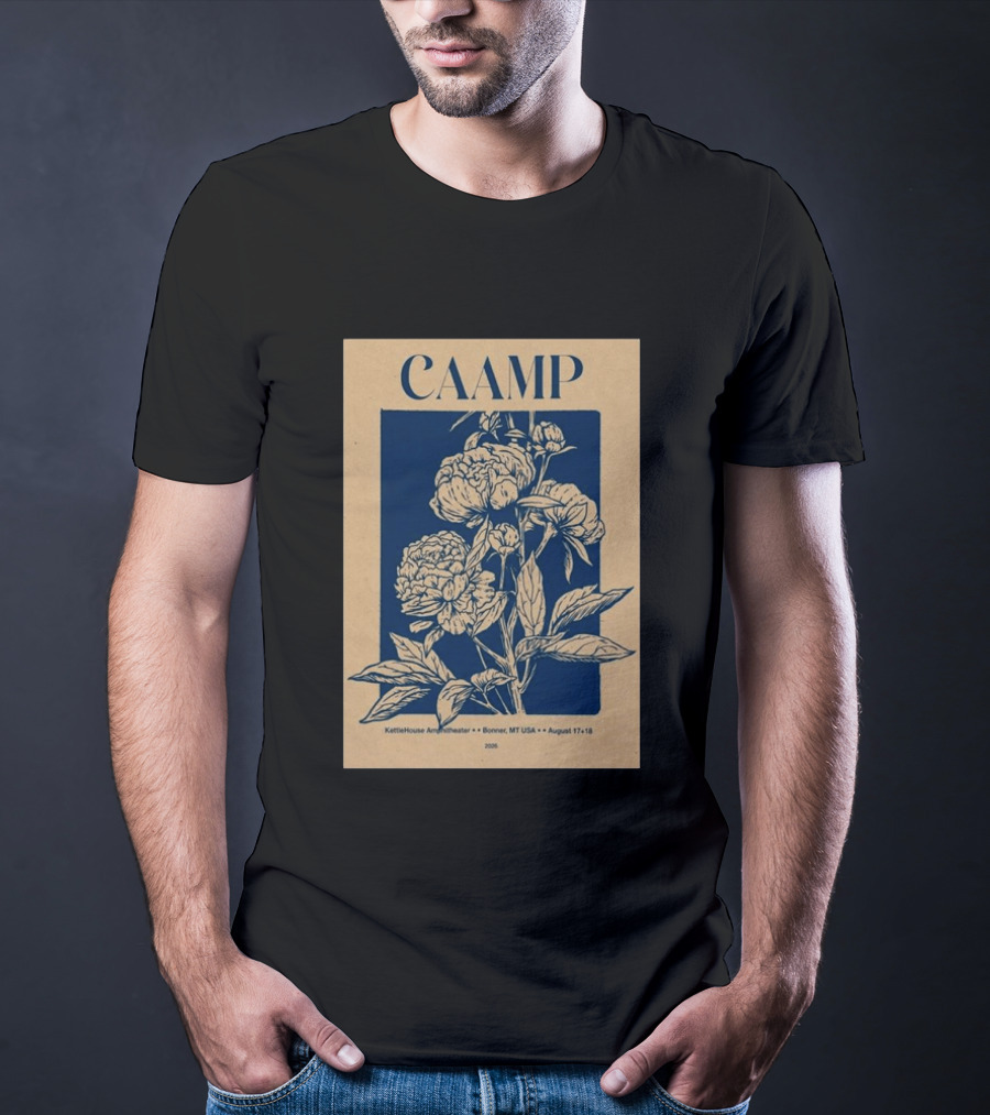 CAAMP KettleHouse Amphitheater Bonner MT August 17+18 2026 Floral T-Shirt