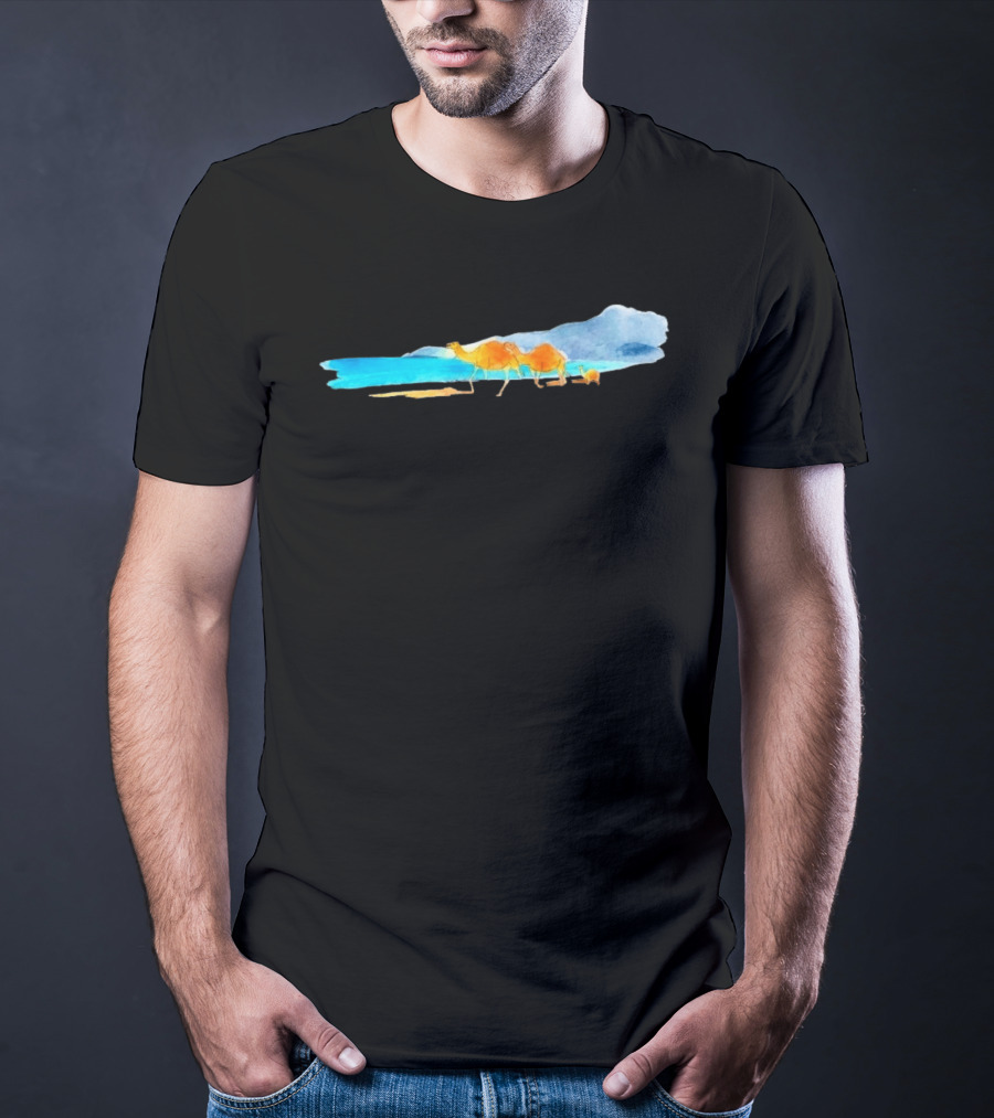 Oman Camel Limited Edition Watercolor Landscape T-Shirt