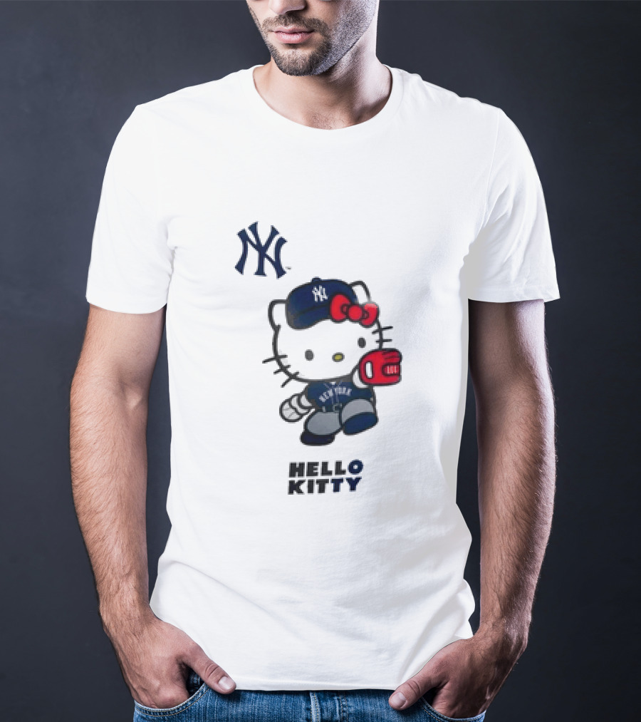 New York Yankees Hello Kitty Baseball Catcher Outfit T-Shirt