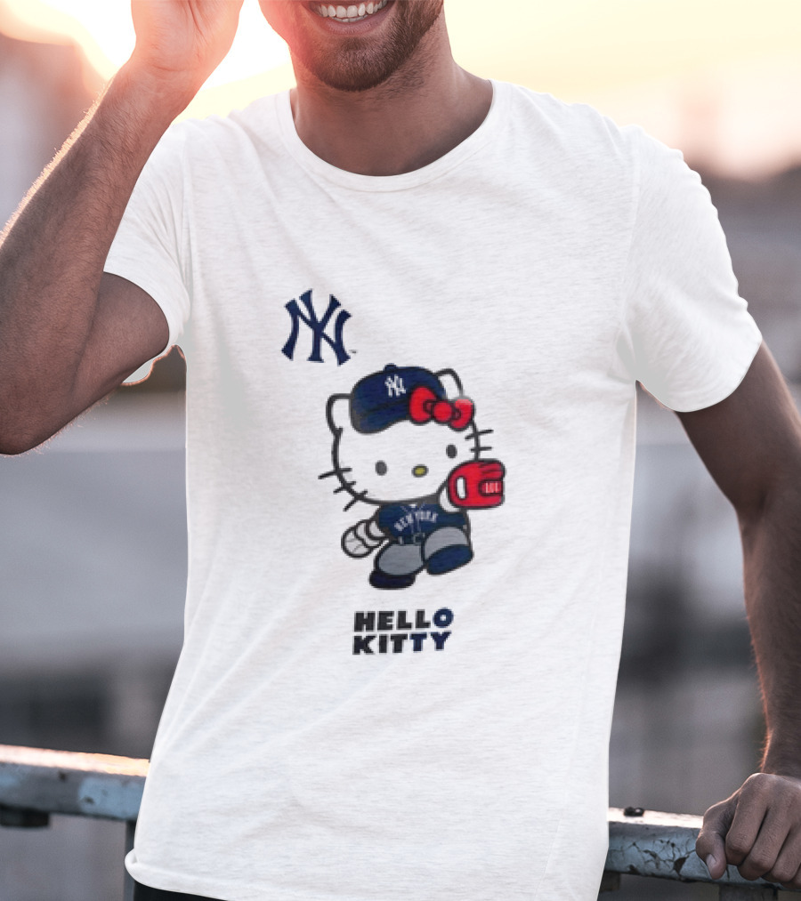 New York Yankees Hello Kitty Baseball Catcher Outfit T-Shirt