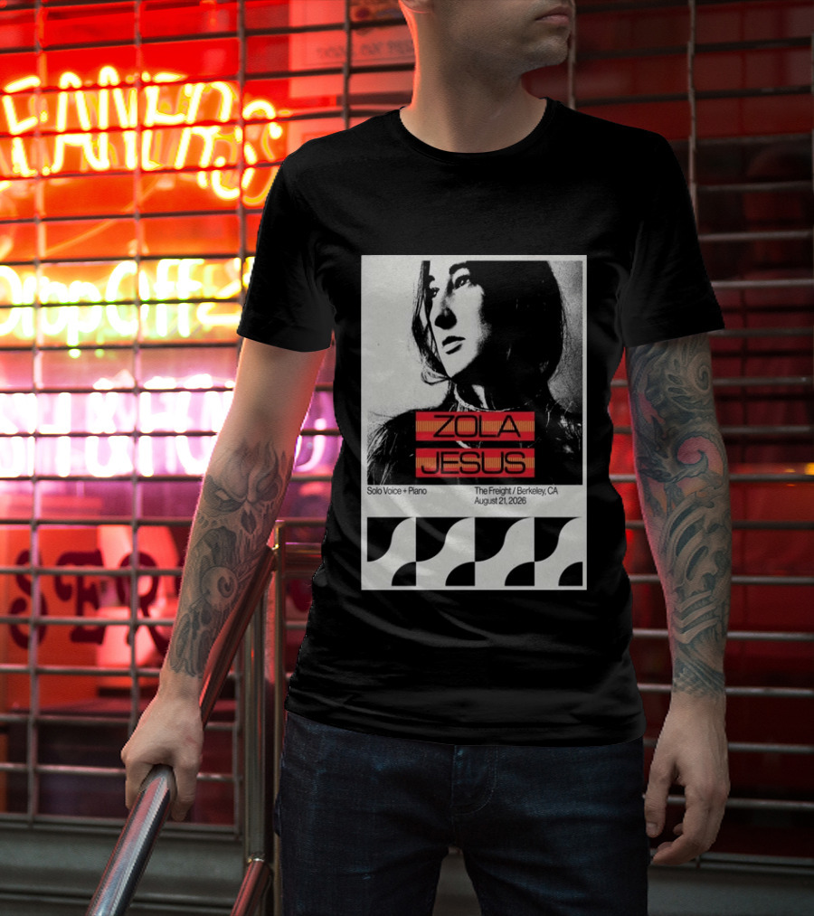 Zola Jesus Solo Voice Piano The Freight Berkeley CA August 21 2026 T-Shirt