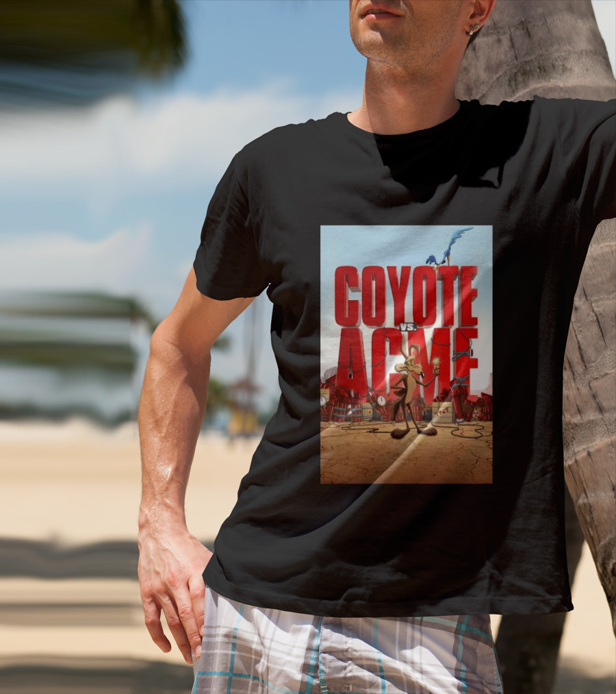 Coyote Vs. Acme Explosive Showdown With Cartoon Rivals T-Shirt