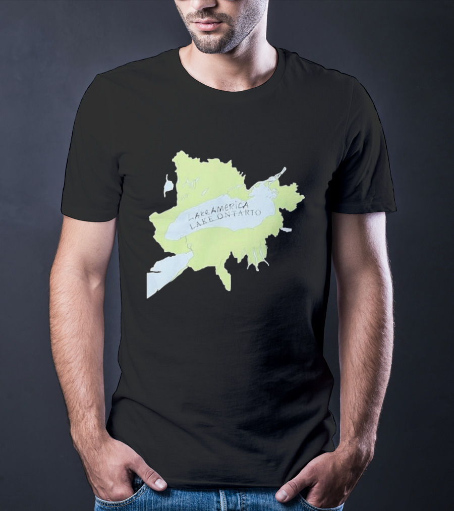 Lake America Lake Ontario Unique Map T-Shirt