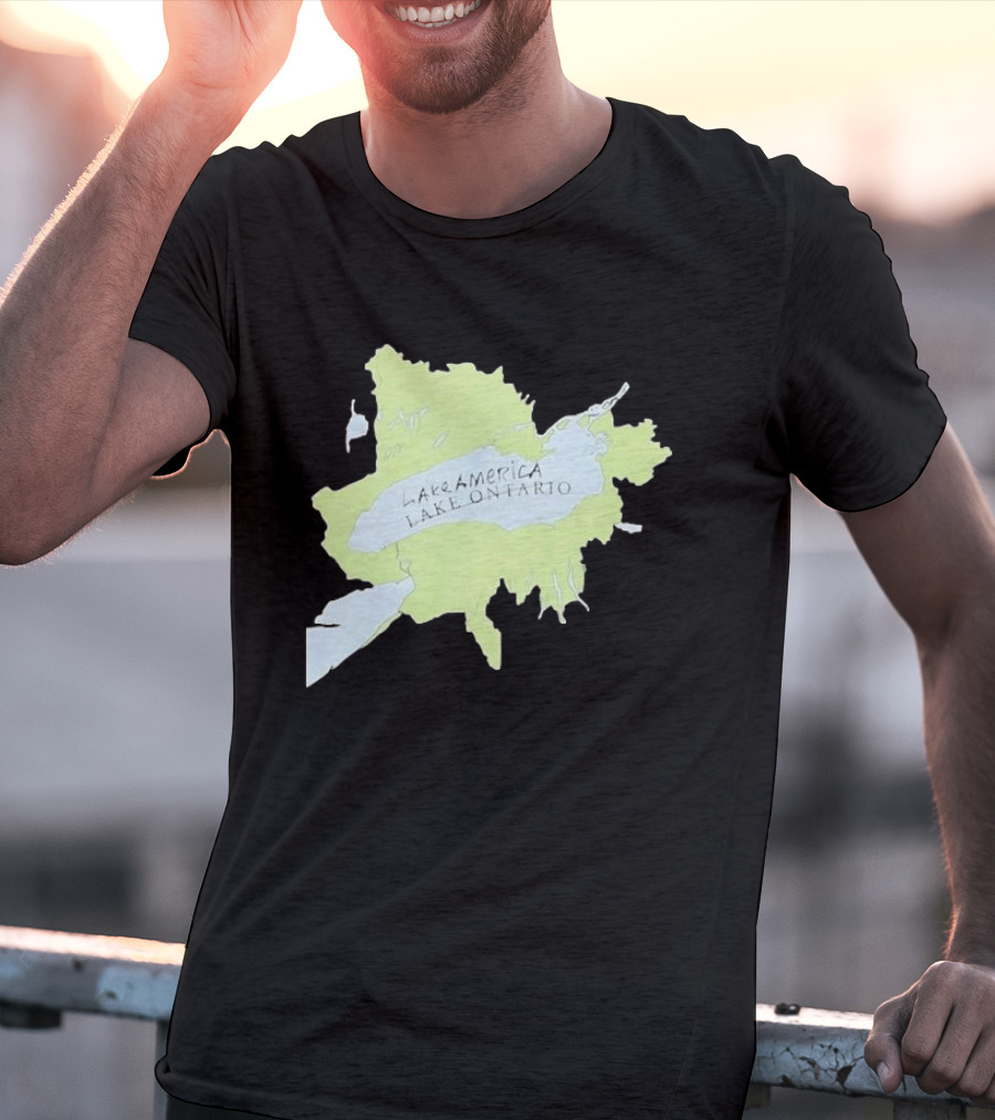 Lake America Lake Ontario Unique Map T-Shirt