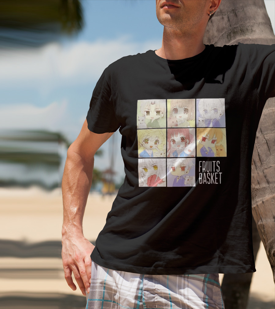Fruits Basket Chibi Characters Grid With Cute Kawaii Anime T-Shirt