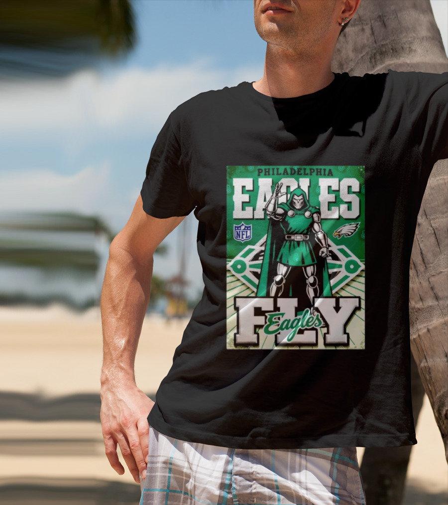 Philadelphia Eagles Doctor Doom NFL Fly Eagles T-Shirt