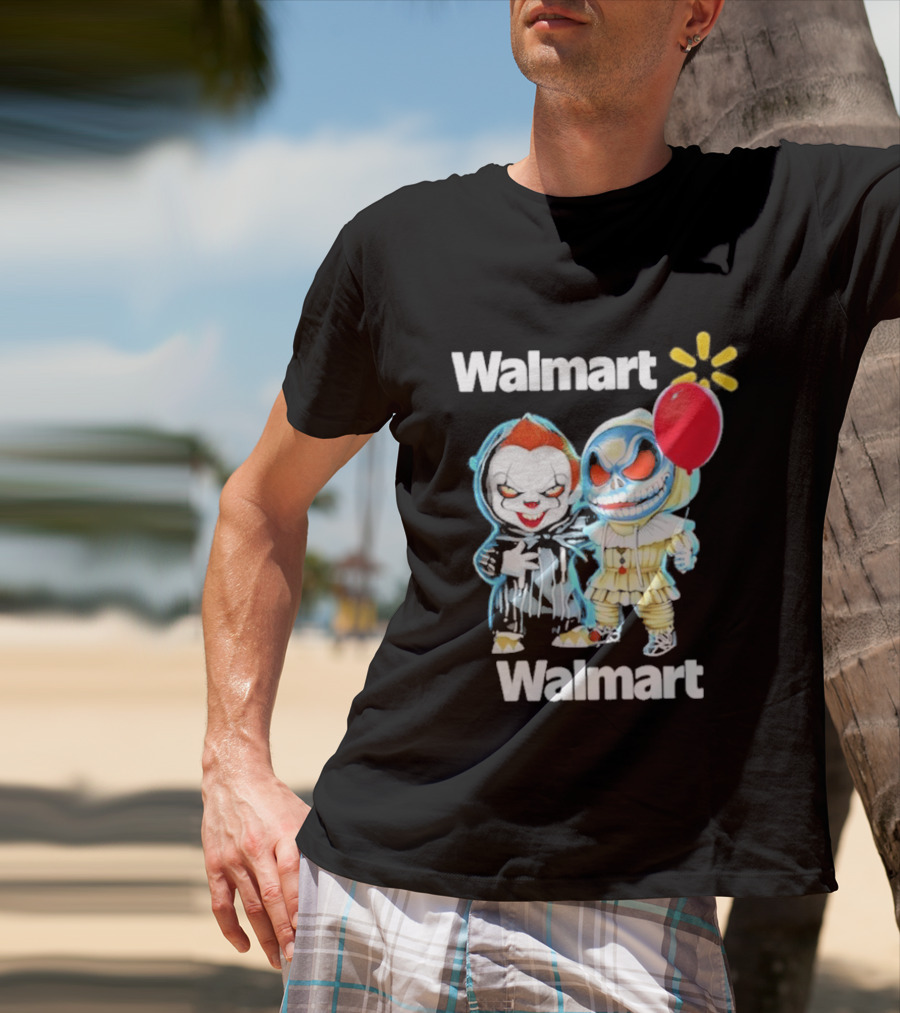 Walmart Pennywise Jack Skellington Halloween 2026 Red Balloon T-Shirt