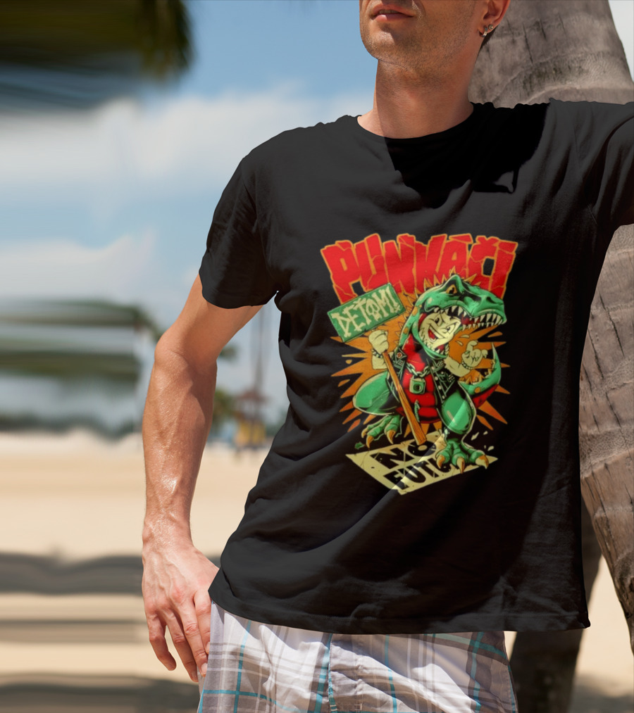 Punkači Deťomi No Future Dinosaur Punk Rock Rebellion T-Shirt