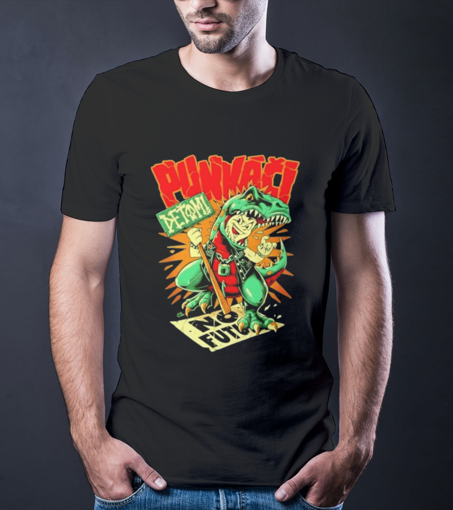 Punkači Deťomi No Future Dinosaur Punk Rock Rebellion T-Shirt