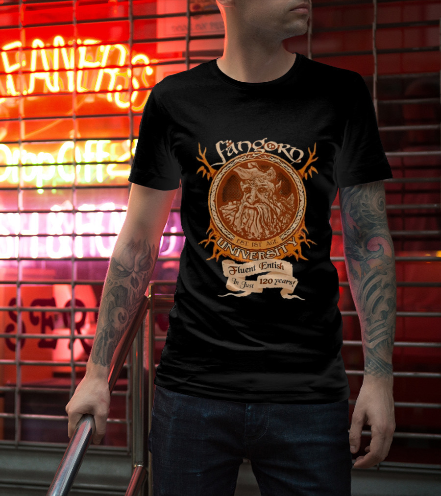 Fangorn University Est 1st Age Fluent Entish 120 Years Tree T-Shirt