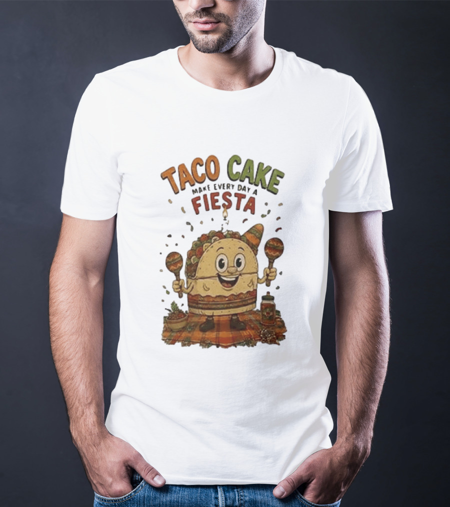 Taco Cake Maraca Party Make Every Day A Fiesta T-Shirt