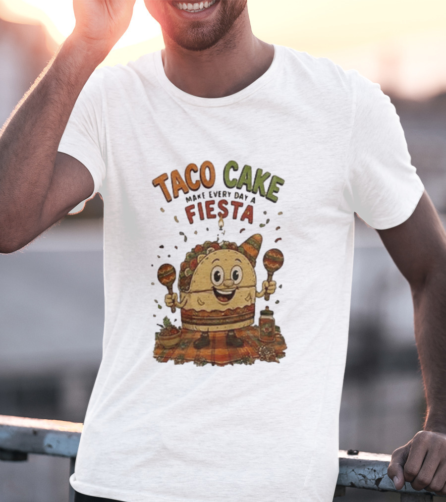 Taco Cake Maraca Party Make Every Day A Fiesta T-Shirt