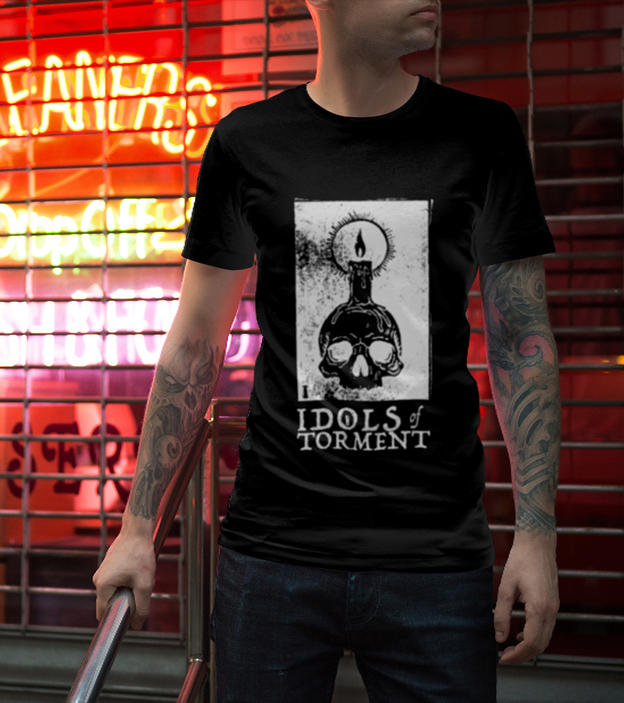 Black Magic Creative Store Idols Of Torment Skull Candle T-Shirt