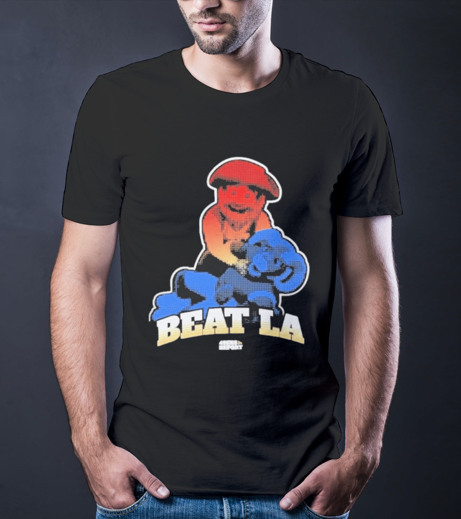 San Francisco 49ers Beat LA Rams Retro Style Football Rivalry T-Shirt