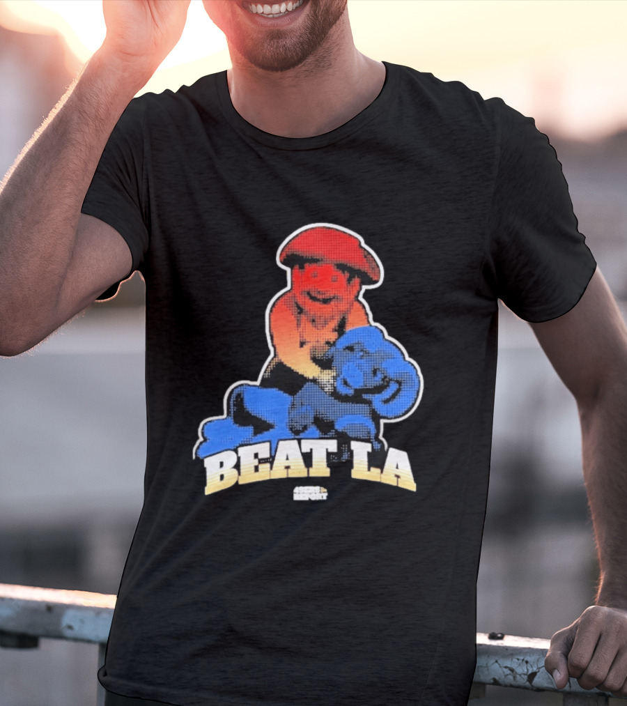 San Francisco 49ers Beat LA Rams Retro Style Football Rivalry T-Shirt